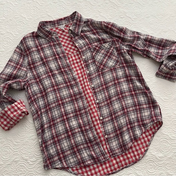 AEROPOSTALE Women’s Long Sleeve Plaid Lined Button Down Shirt L - Picture 5 of 15
